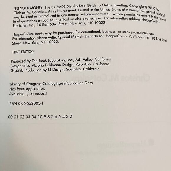 It's Your Money: The E*TRADE Step-by-Step Guide to Online Investing - Picture 4 of 5